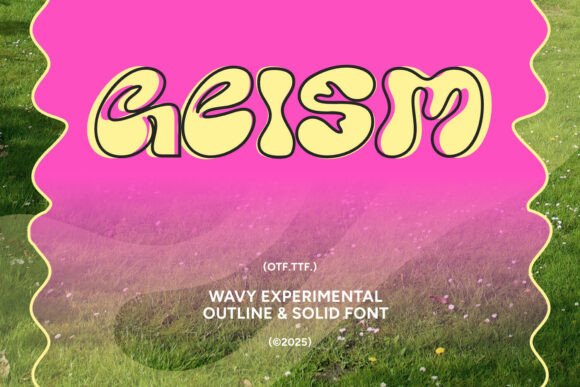 Geism: A Groovy Display Font for Bold Visuals