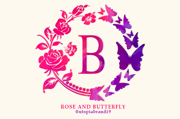 Rose and Butterfly Monogram: A Charming Font for Elegant Designs