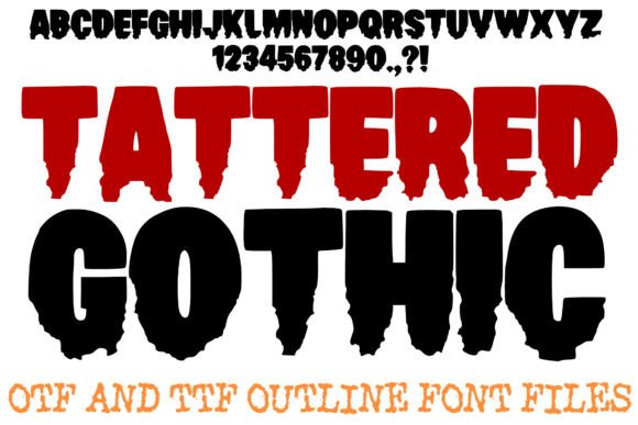 Unleash Raw Power with Tattered Gothic Font