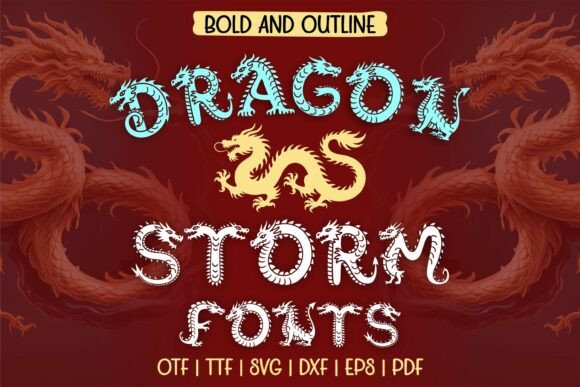 Unleash Your Design's Power with the Dragon Storm Typeface