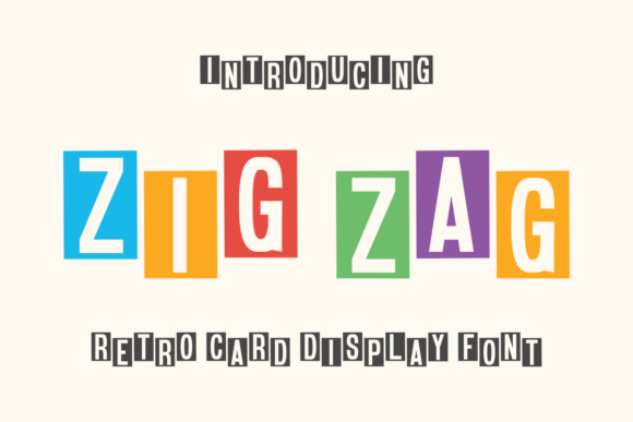 Zig Zag: The Retro Display Font with a Sarcastic Bite